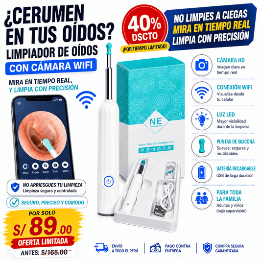 Limpiador de Oidos Con Camara Wifi + Regalo 🎁